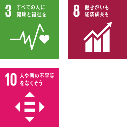 従業員が健康でいきいきと働ける
職場環境の整備
